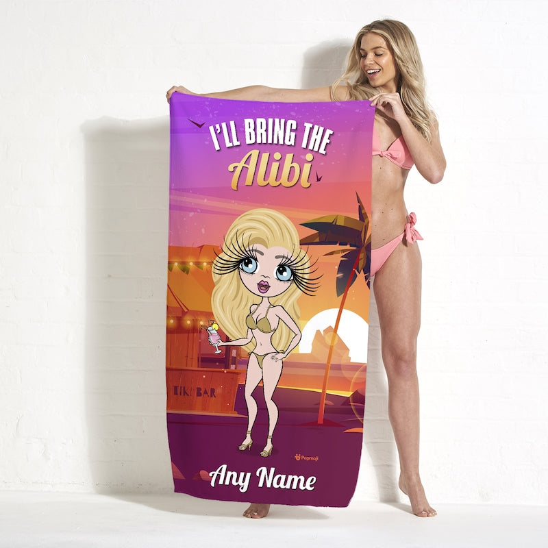 ClaireaBella Personalised Girls Trip The Alibi Beach Towel - Image 5