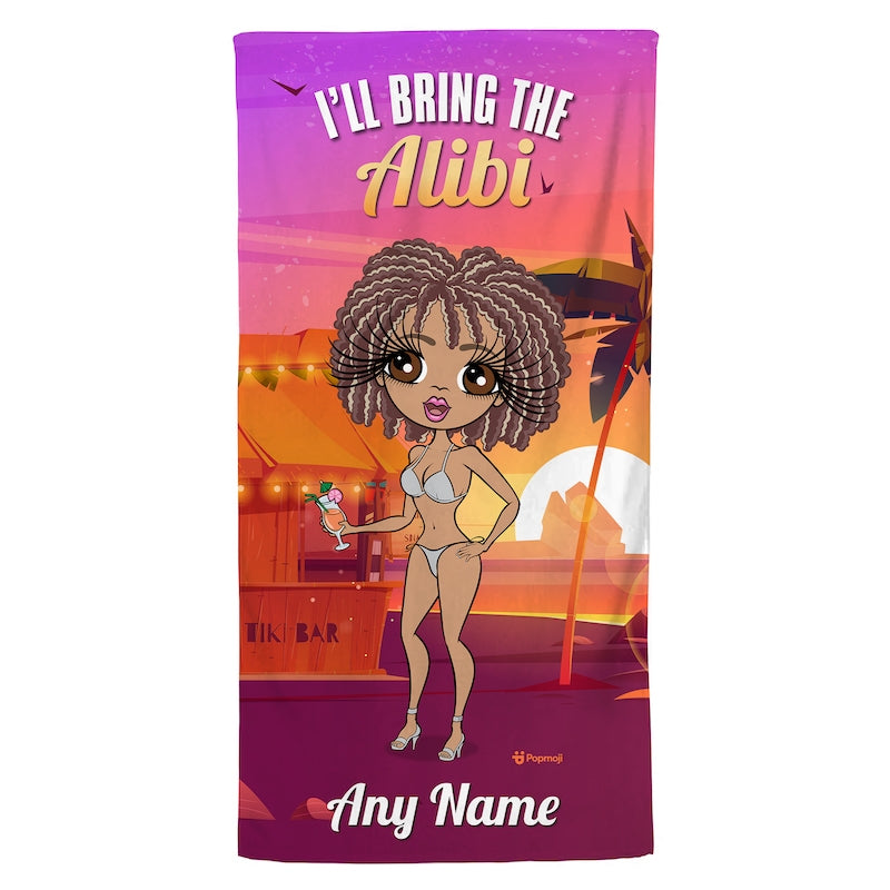 ClaireaBella Personalised Girls Trip The Alibi Beach Towel - Image 3