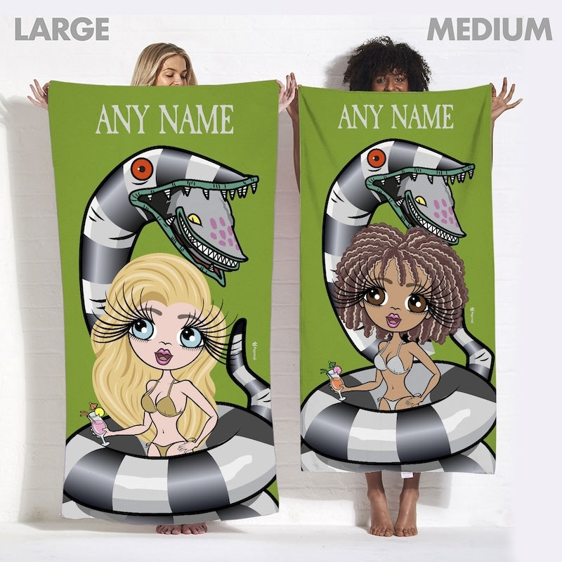 ClaireaBella Sinister Striped Snake Beach Towel - Image 4