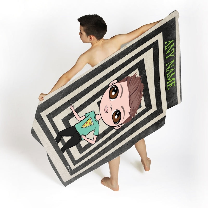 Jnr Boys Freaky Funky Box Beach Towel - Image 4