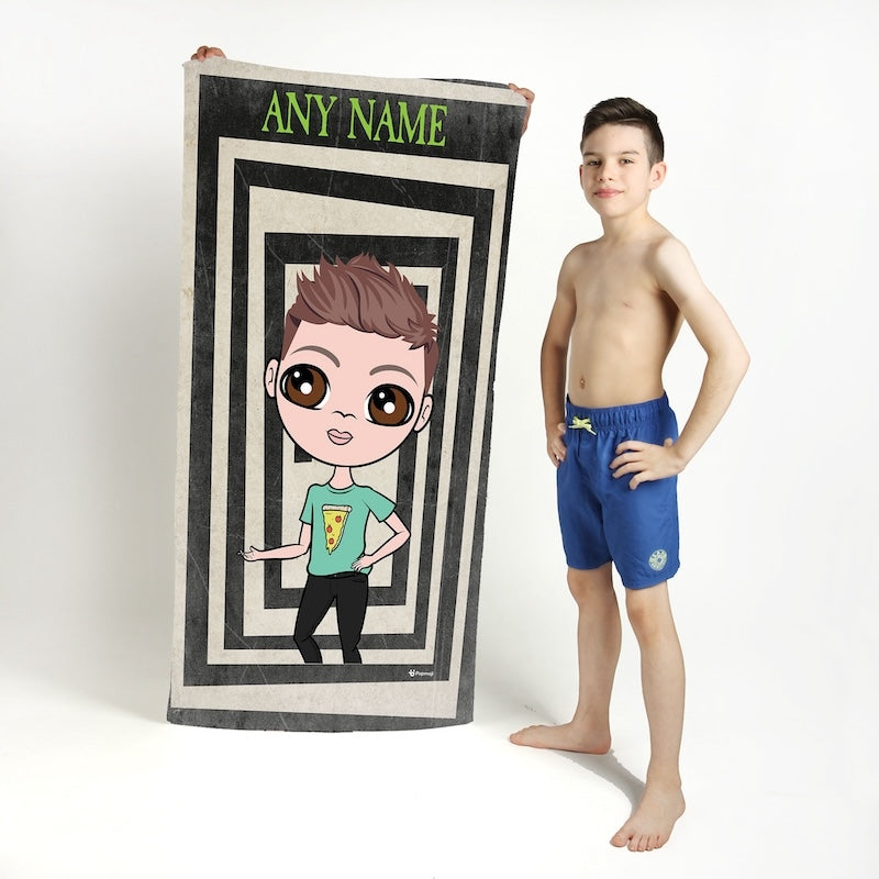 Jnr Boys Freaky Funky Box Beach Towel - Image 1