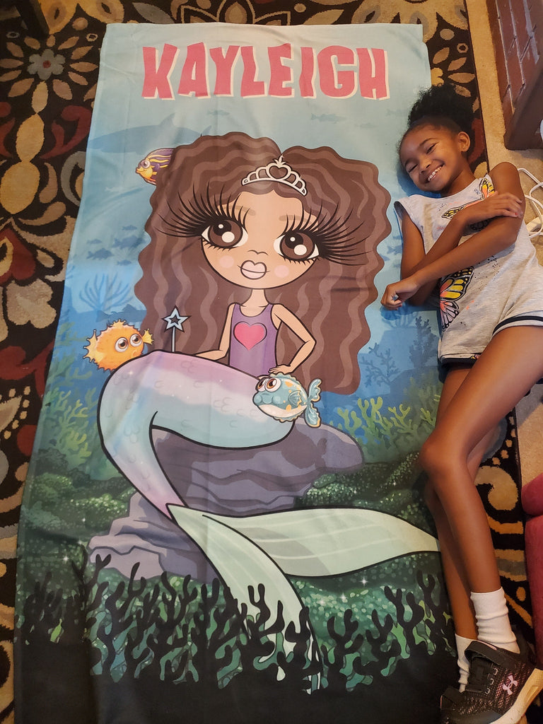 ClaireaBella Girls Mermaid Beach Towel