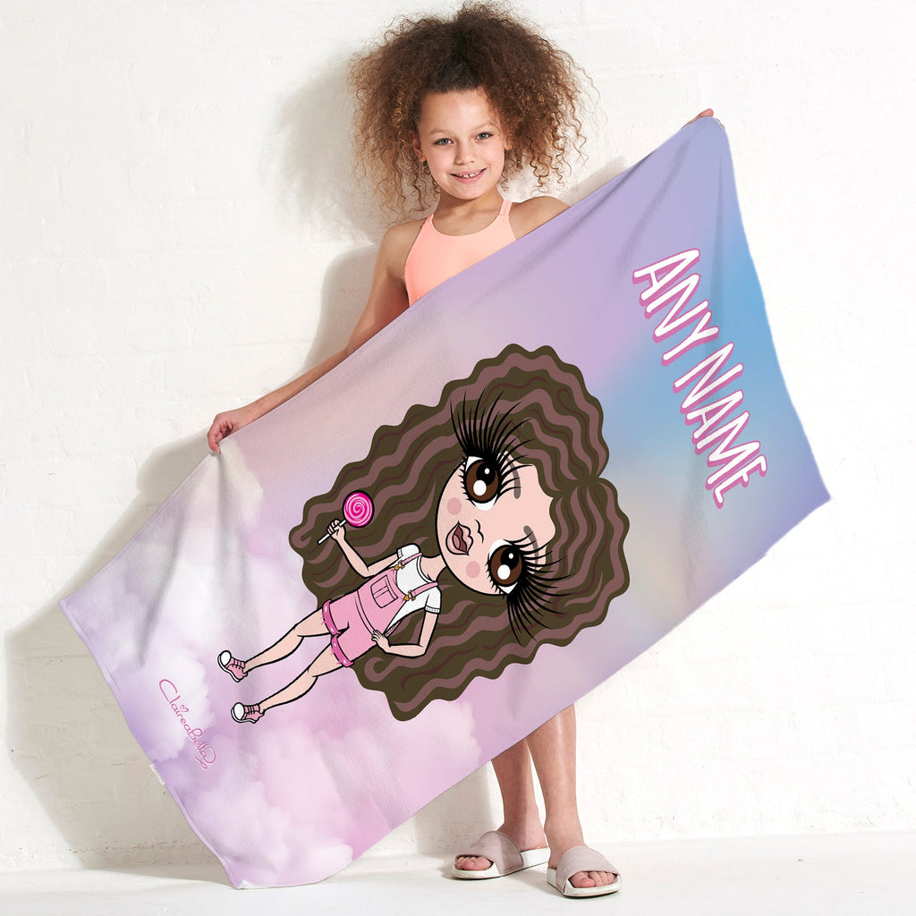 ClaireaBella Girls Unicorn Colours Beach Towel