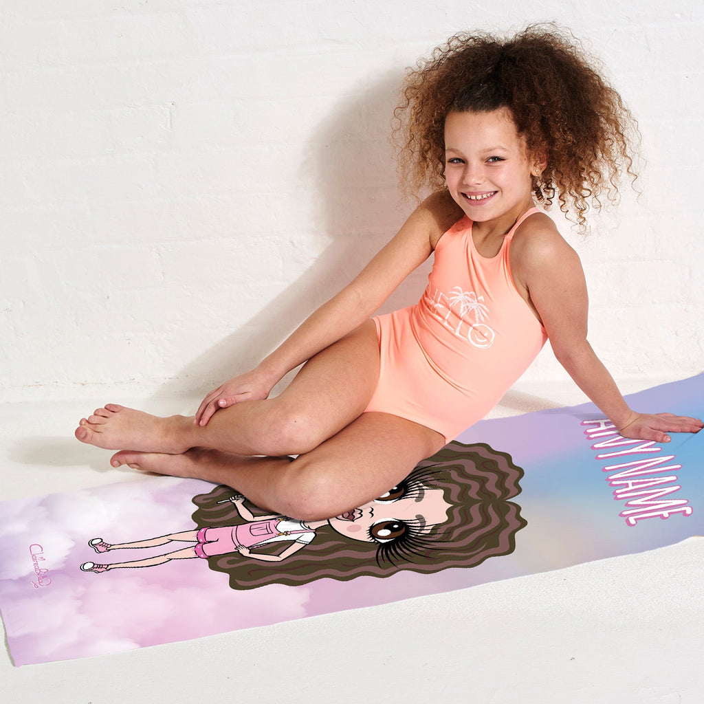 ClaireaBella Girls Unicorn Colours Beach Towel