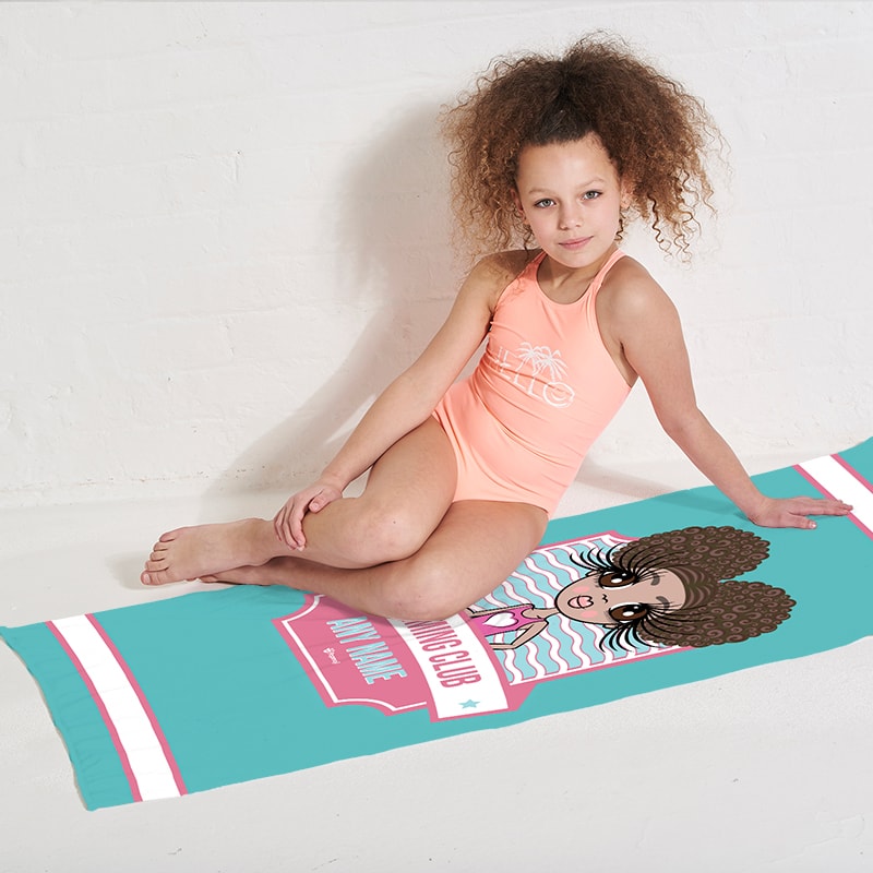 ClaireaBella Girls Emblem Swimming Towel