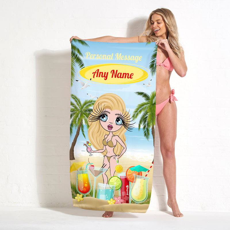 ClaireaBella Beach Cocktail Party Beach Towel