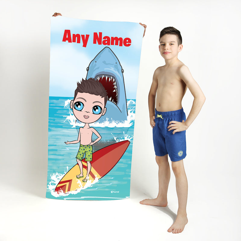 Jnr Boys Shark Attack Beach Towel