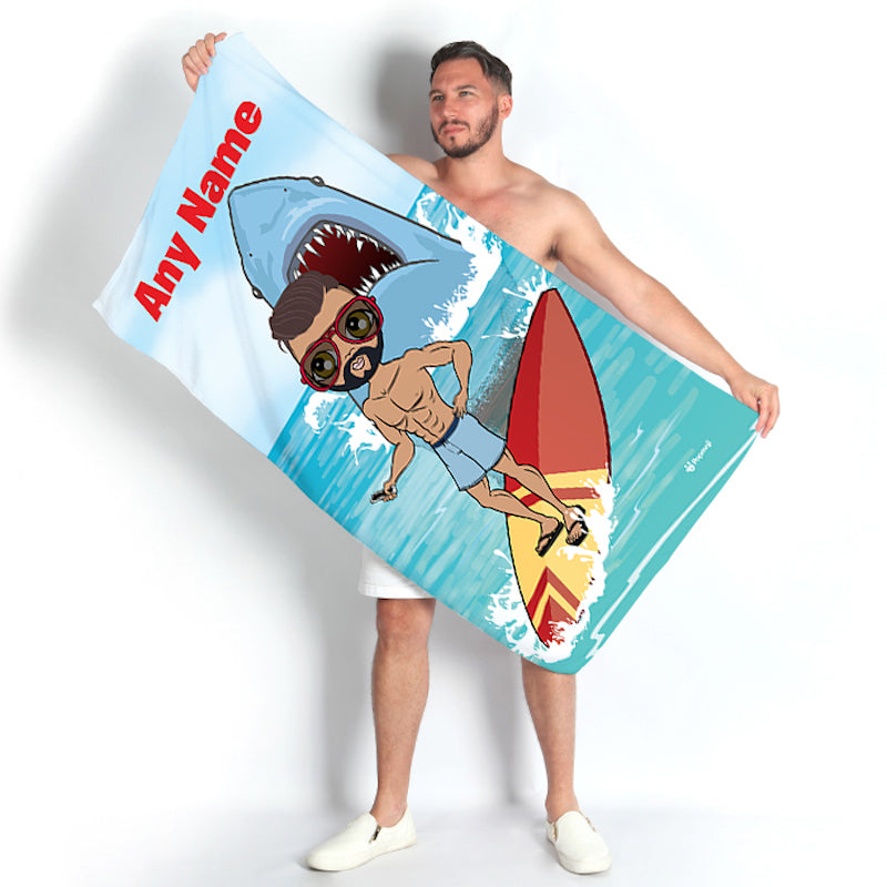 MrCB Retro Shark Attack Beach Towel