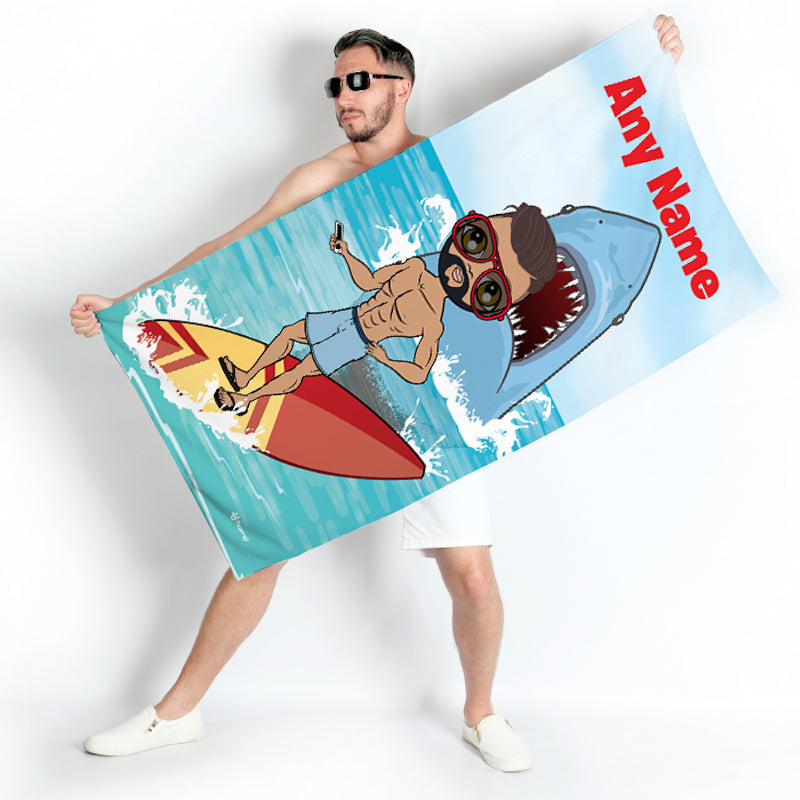 MrCB Retro Shark Attack Beach Towel