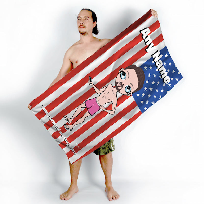 MrCB Stars & Stripes Beach Towel