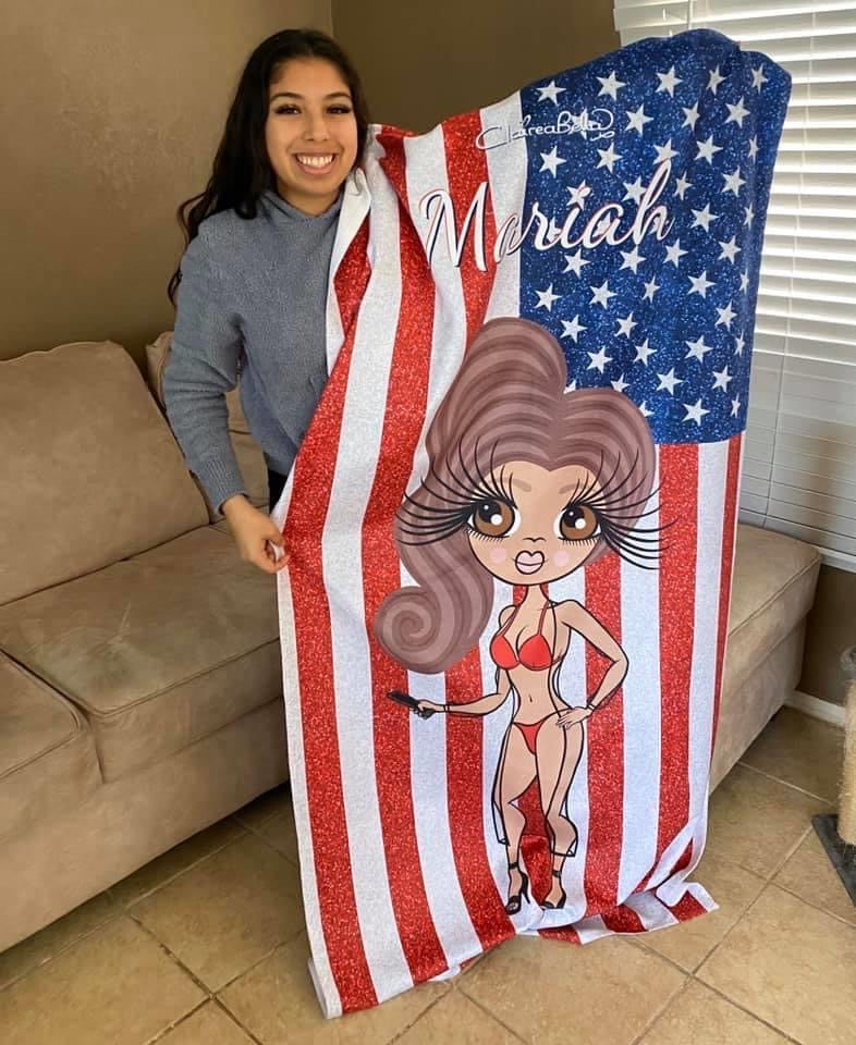 ClaireaBella Stars & Stripes Beach Towel