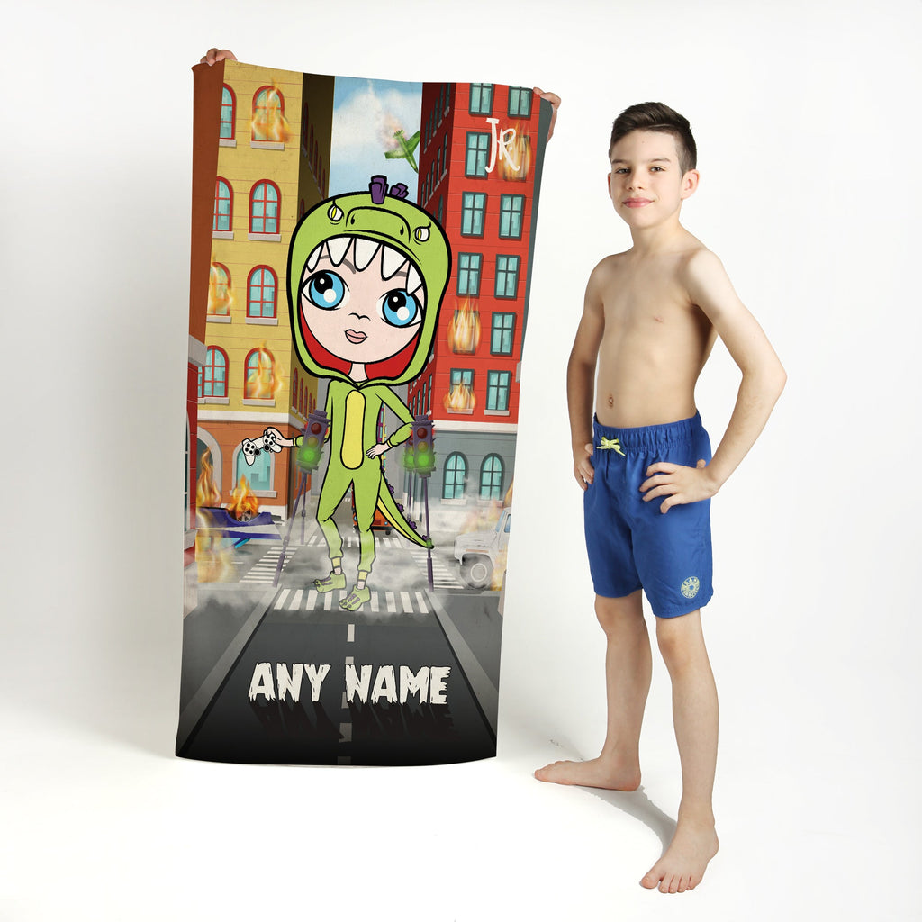 Jnr Boys Monster Mayhem Beach Towel