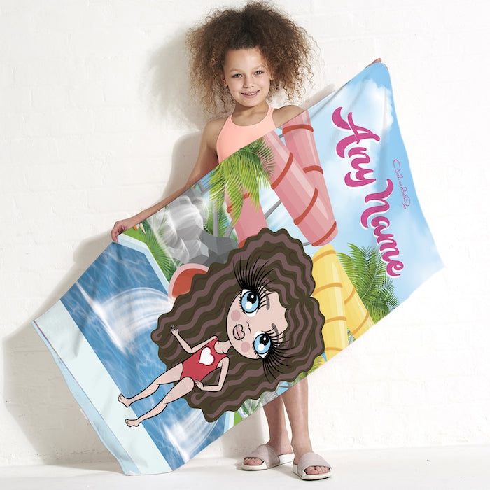 ClaireaBella Girls Aqua Park Beach Towel - Image 2