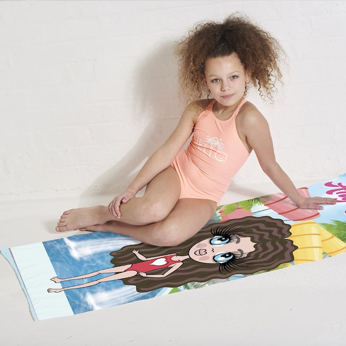 ClaireaBella Girls Aqua Park Beach Towel - Image 4