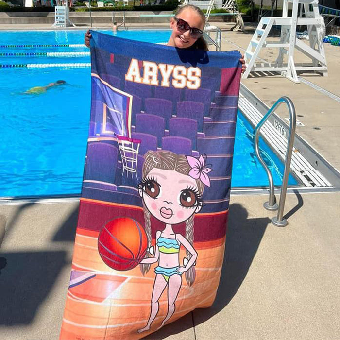 ClaireaBella Girls Basketball Beach Towel