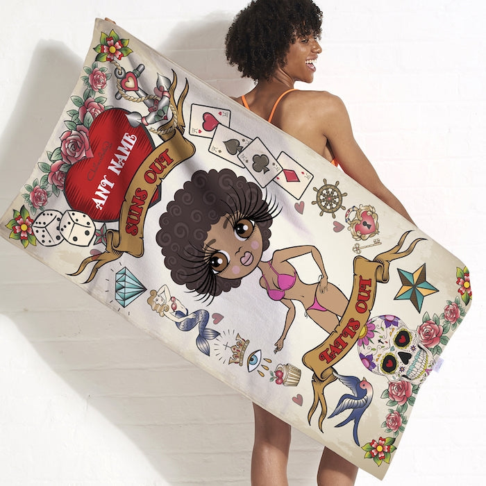 ClaireaBella Tattoo Beach Towel - Image 2