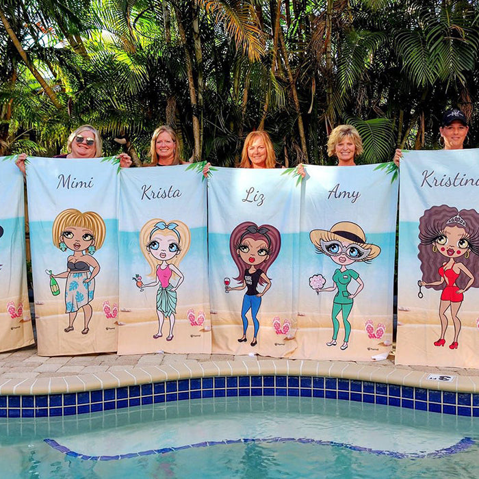 ClaireaBella Beach Print Beach Towel