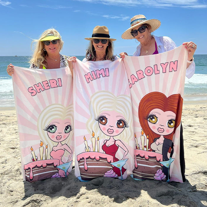 ClaireaBella Close Up Celebration Beach Towel