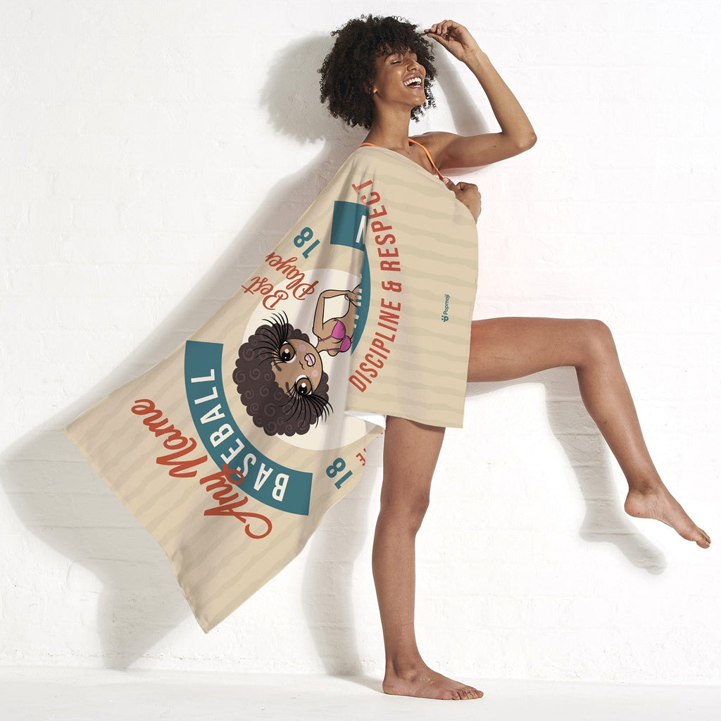 ClaireaBella Retro Baseball Beach Towel - Image 3