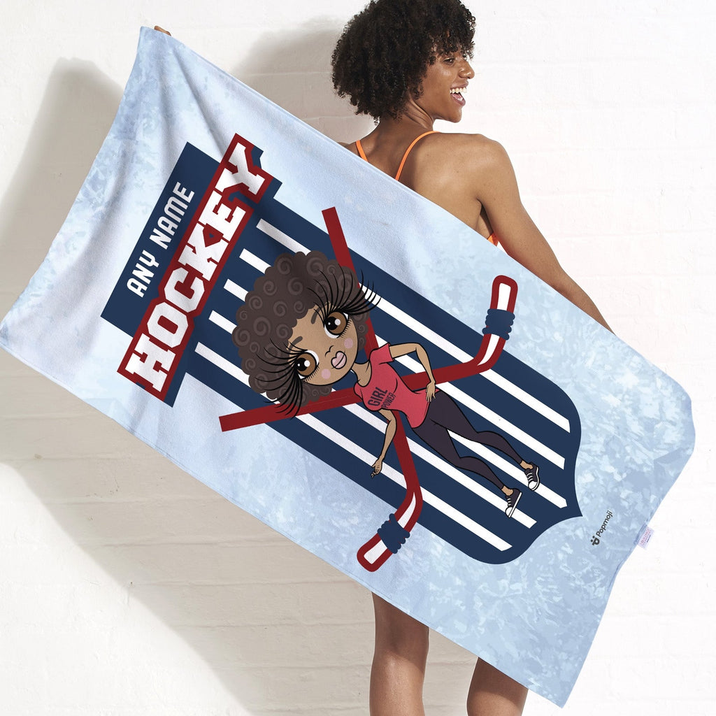 ClaireaBella Ice Hockey Emblem Beach Towel - Image 5