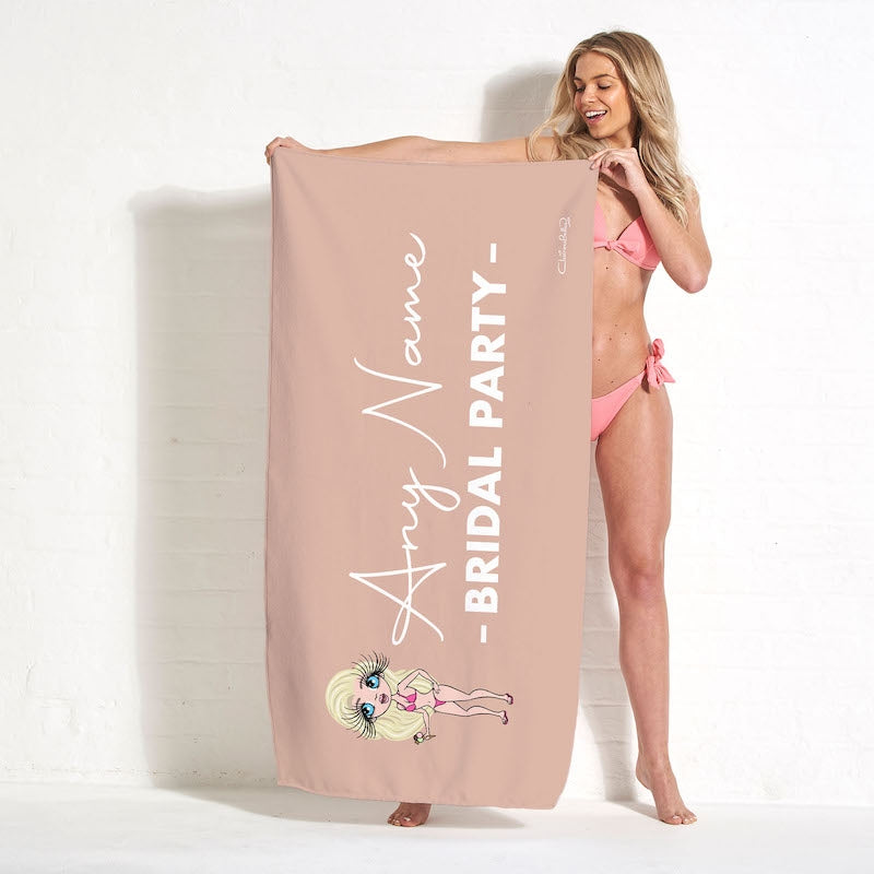 ClaireaBella Bold Bridal Party Fair Beach Towel - Image 2