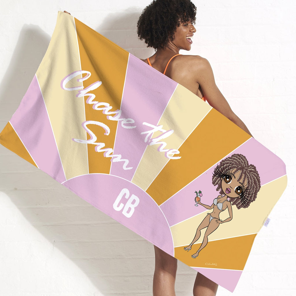 ClaireaBella Personalised Chase The Sun Beach Towel - Image 1