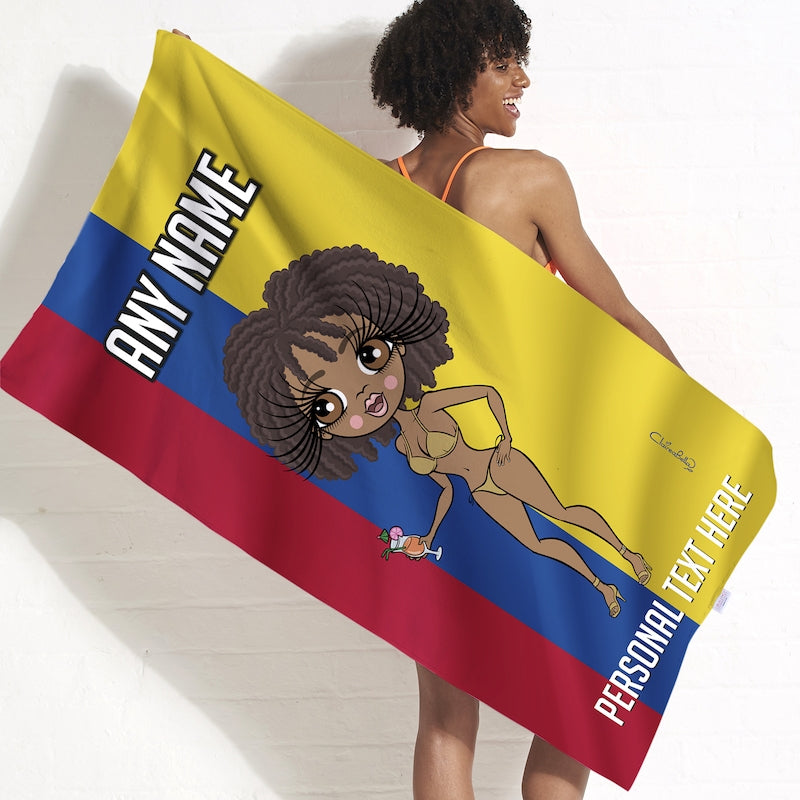 ClaireaBella Columbian Flag Beach Towel - Image 1