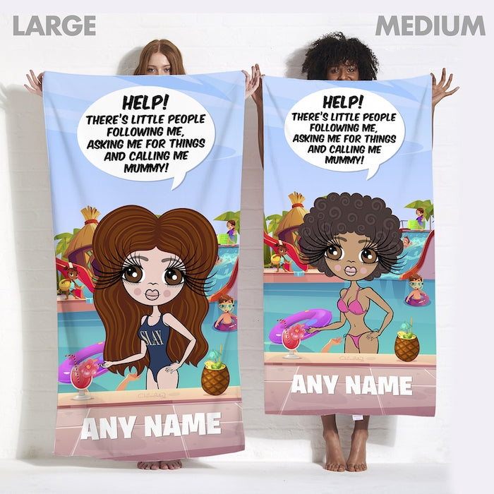 ClaireaBella Help! Little People Beach Towel