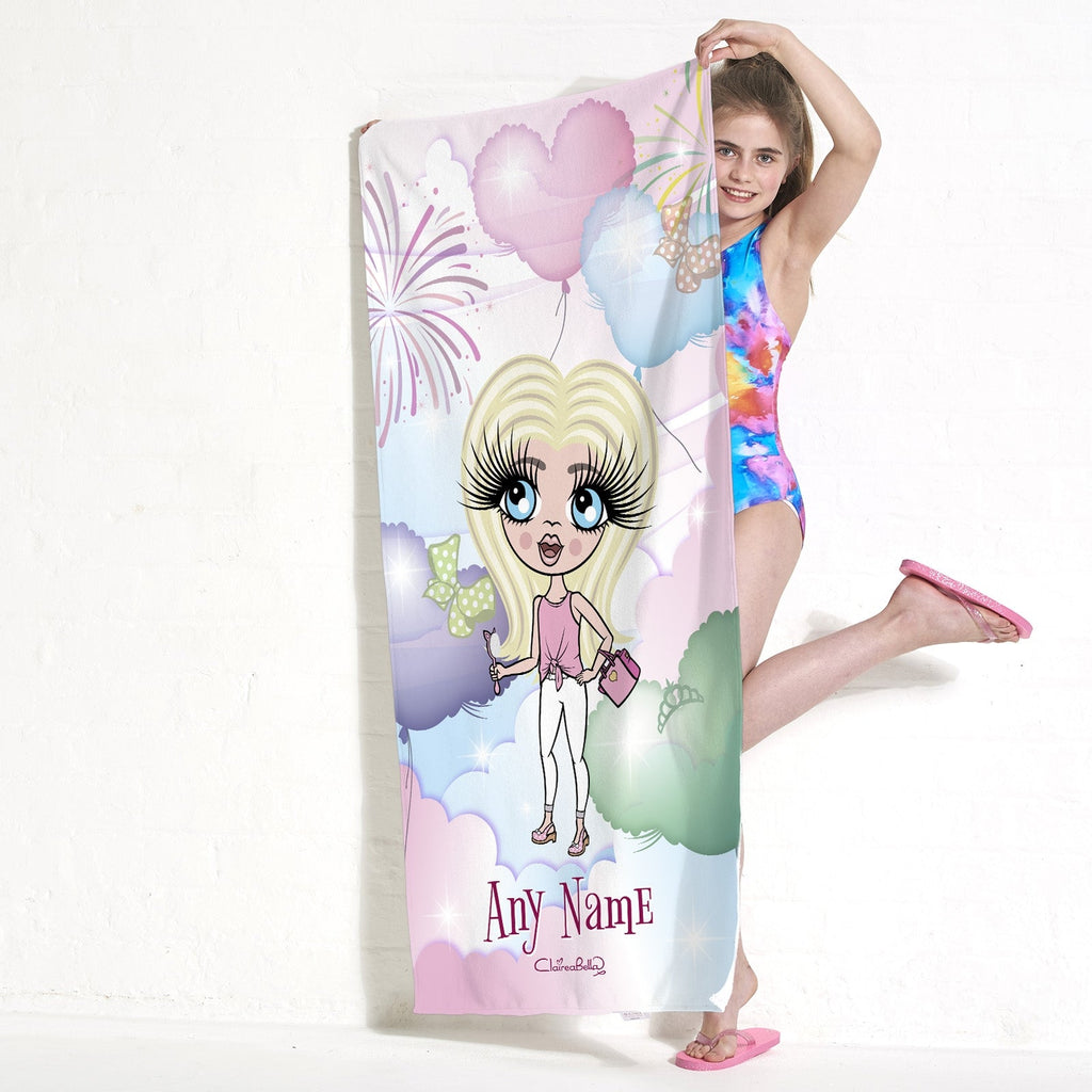 ClaireaBella Girls Magical Balloon Beach Towel - Image 3