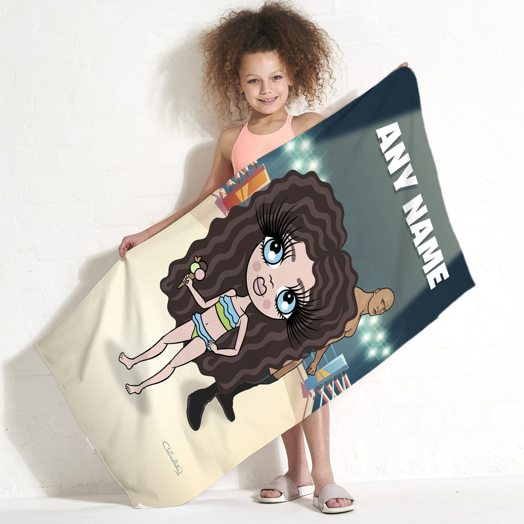 ClaireaBella Girls Wrestling Champion Beach Towel - Image 1