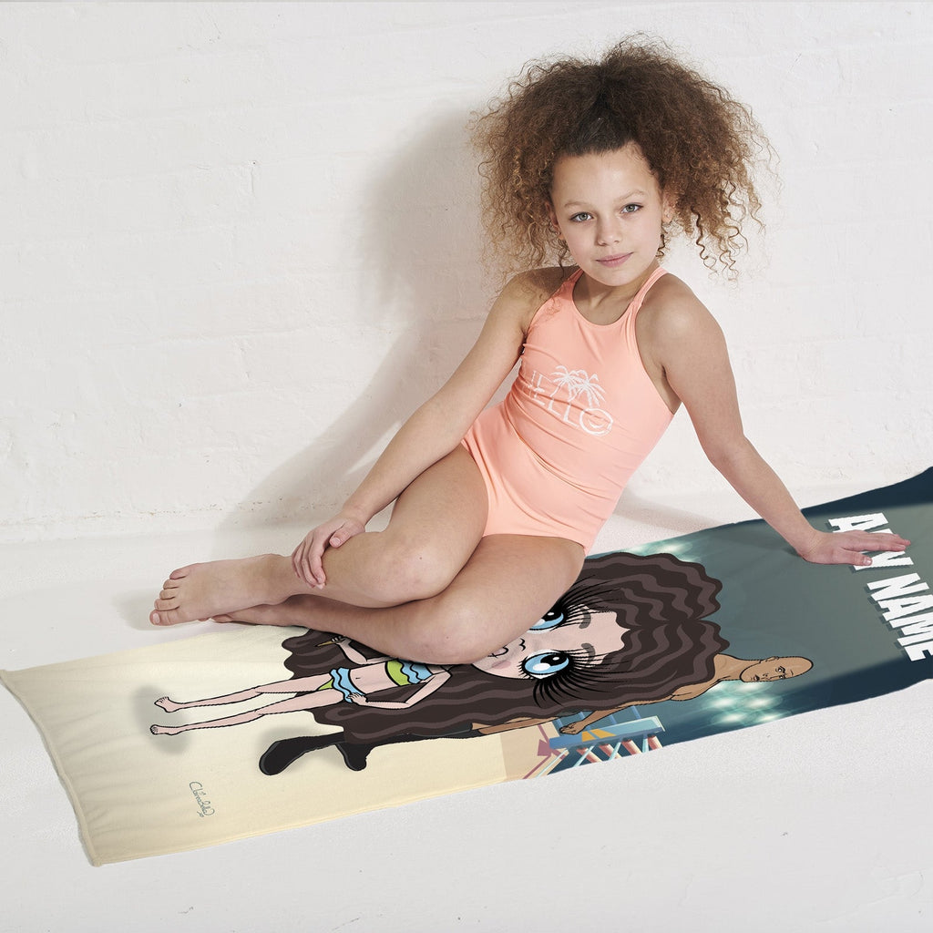 ClaireaBella Girls Wrestling Champion Beach Towel - Image 2