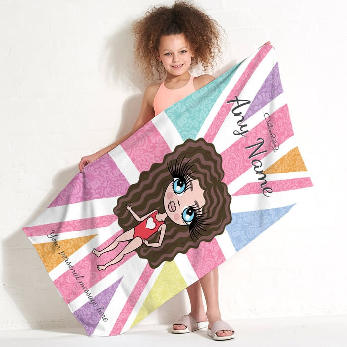 ClaireaBella Girls Union Jack Beach Towel - Image 3