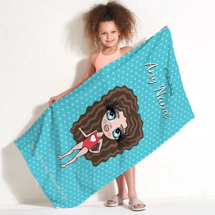 ClaireaBella Girls Polka Dot Beach Towel - Image 7