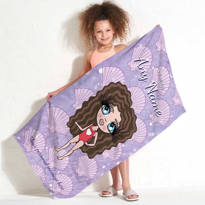 ClaireaBella Girls Sea Shells Beach Towel - Image 7