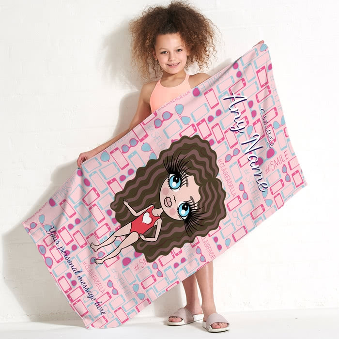 ClaireaBella Girls Selfie Beach Towel - Image 3