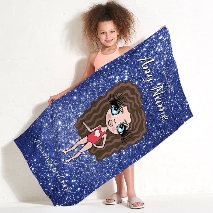 ClaireaBella Girls Glitter Effect Beach Towel - Image 7