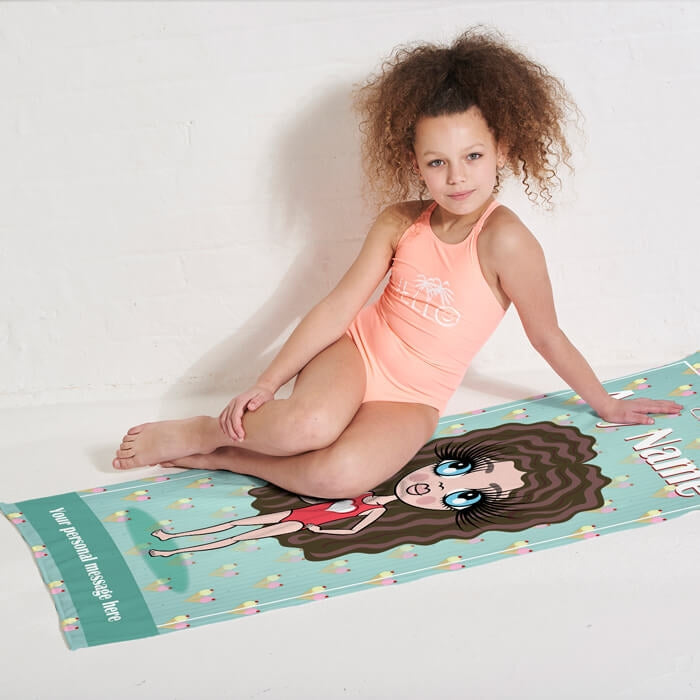 ClaireaBella Girls Ice Cream Sundae Beach Towel - Image 5