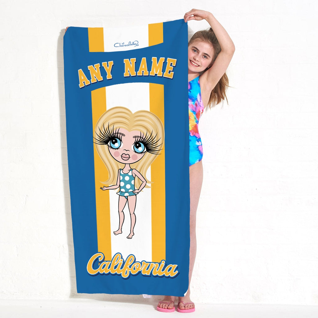 ClaireaBella Girls California Beach Towel - Image 1