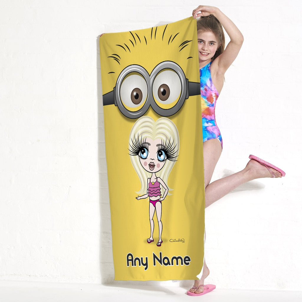 ClaireaBella Girls Google Eyes Beach Towel - Image 2