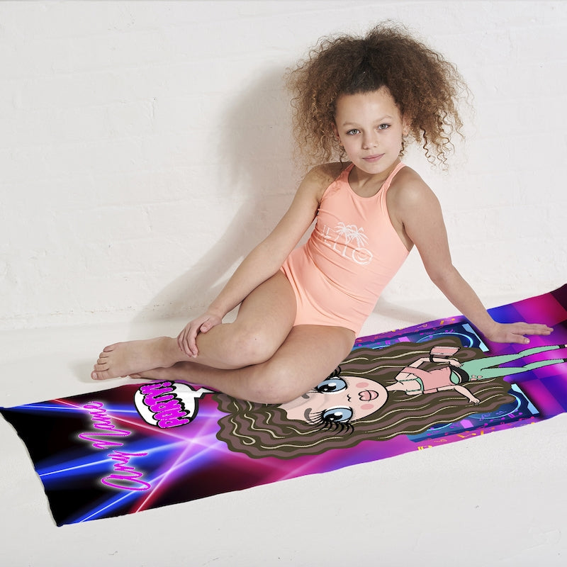 ClaireaBella Girls Nightclub Vibes Beach Towel - Image 1