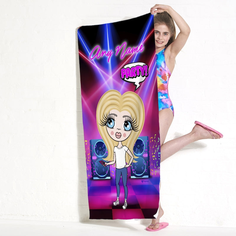 ClaireaBella Girls Nightclub Vibes Beach Towel - Image 2