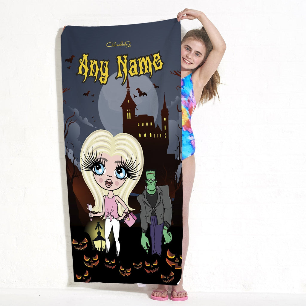 ClaireaBella Girls Frankenstein's Castle Beach Towel - Image 2