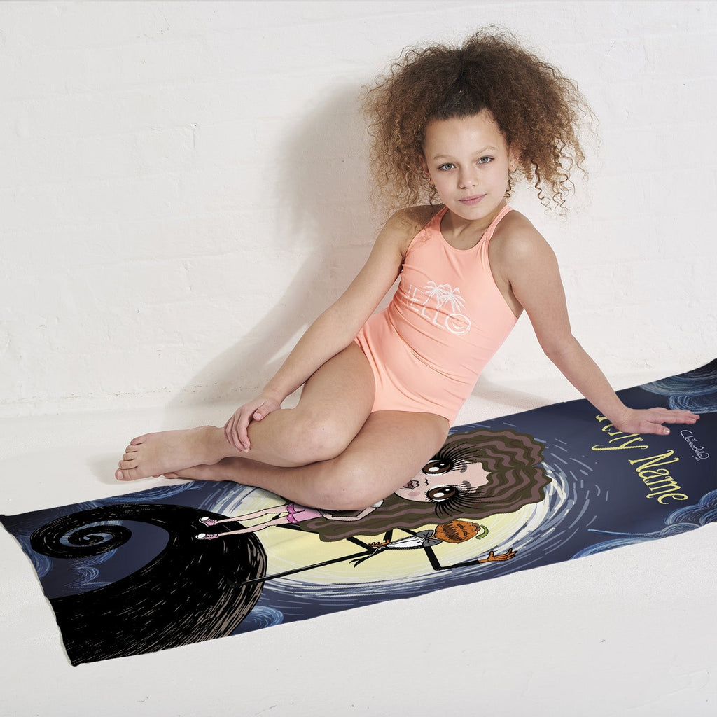 ClaireaBella Girls Halloween Nightmare Beach Towel - Image 2