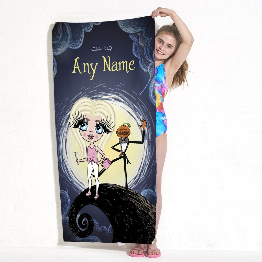 ClaireaBella Girls Halloween Nightmare Beach Towel - Image 5