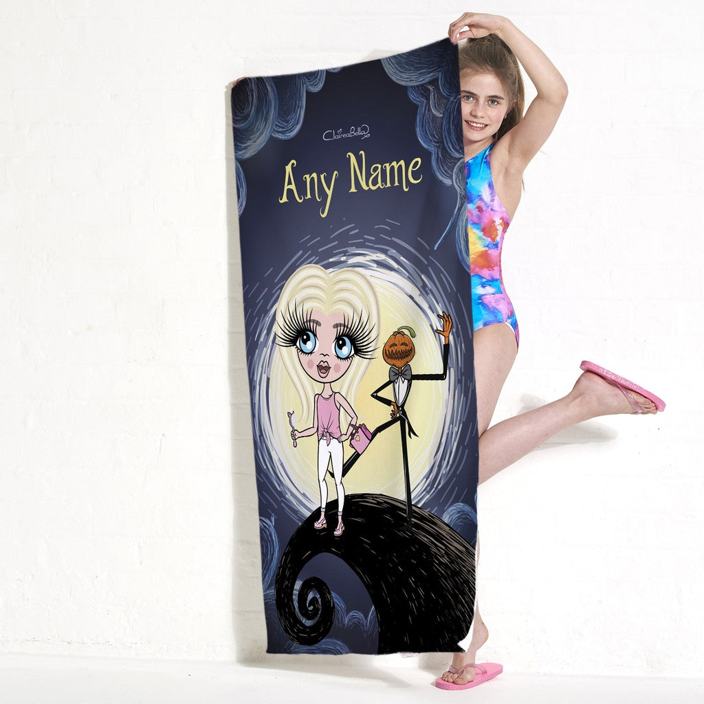 ClaireaBella Girls Halloween Nightmare Beach Towel - Image 4