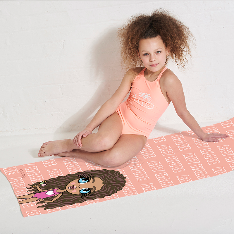 Popmoji Repeat Name Beach Towel - Image 3