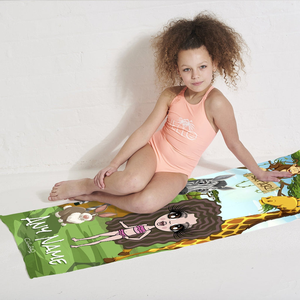 ClaireaBella Girls Safari Beach Towel - Image 3