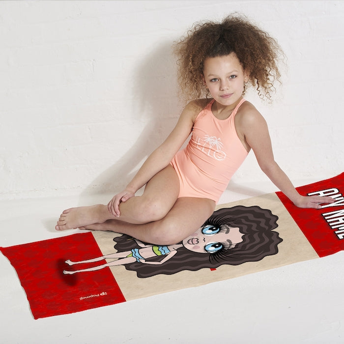 ClaireaBella Girls Love Canada Flag Beach Towel - Image 5