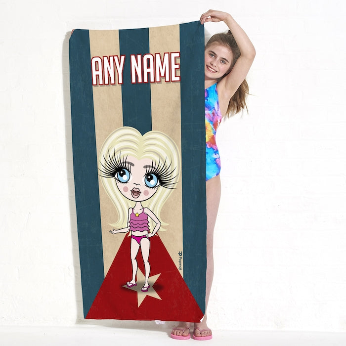 ClaireaBella Girls Love Cuba Flag Beach Towel - Image 4