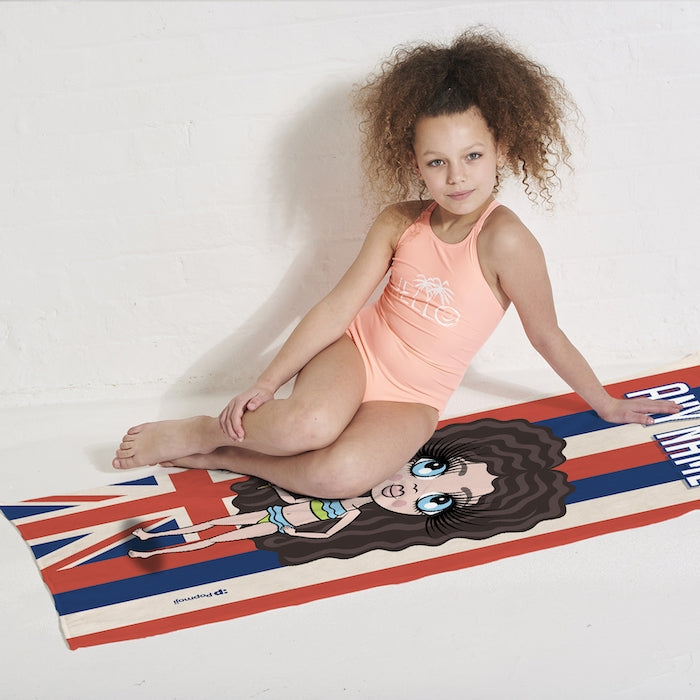 ClaireaBella Girls Love Hawaii Flag Beach Towel - Image 5